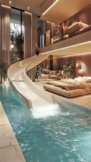 Bedroom with Integrated Indoor Waterslide