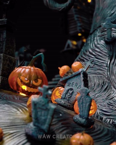 Building Halloween Town where the night comes alive