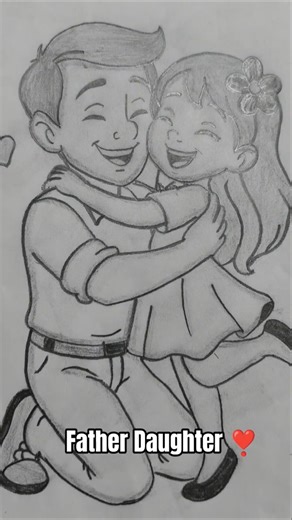 My Art Work #ytshorts #Father daughter #drawing #art #sketch#viral#short