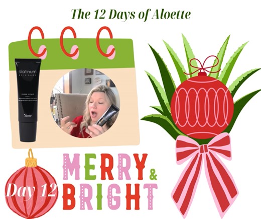 The grand finale! 🎁✨ Unwrap Day 12 and enjoy expert tips to finish the series glowing like a holiday angel. | Aloette Cosmetics