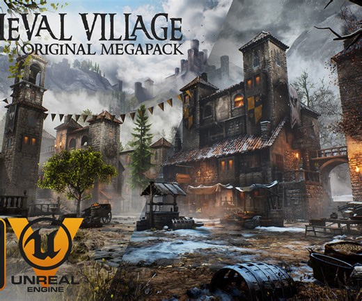ArtStation - Medieval Village Megapack by Meshingun Studio - Unreal Engine 5|4 | Game Assets