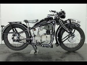 BMW R4 1936 400cc 1 cyl ohv - vintage motorcycle - start up