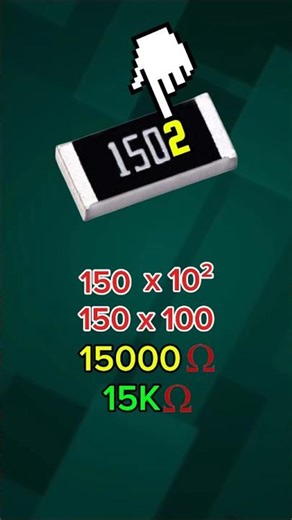 Reading 4 digit SMD resistor code #shorts #automobile #diy #electronic #tv #audio #technology #how