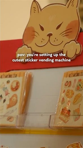 Setting Up My Cute Sticker Vending Machine 🐱✨
