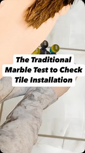 Before high-tech tools, a simple marble test was used to check tile installation. If the marbles rolled to the drain, the floor was perfect. What a fascinating tradition! #tileinstallation #marbletest #hometips #homeimprovement #floortesting | MindBlow Fact
