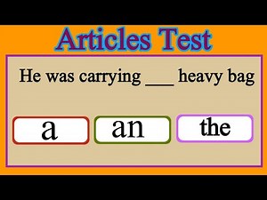 English Grammar Quiz on Articles | A An The | Test Your English Level with Fun MCQs