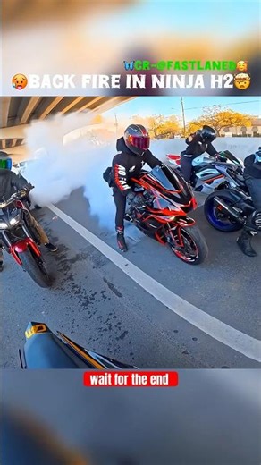 Back fire on ninja h2r 🏍️❤️‍🔥 #shorts #ninja #h2r #superbike #bikeride
