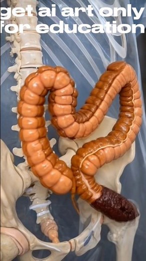 Human Digestive System Explained | Large Intestine (Colon) Function in 3D | Biology😜#aihealth