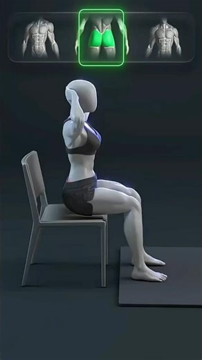 Full body workout using just a chair #motivation#coreworkout #homeworkout