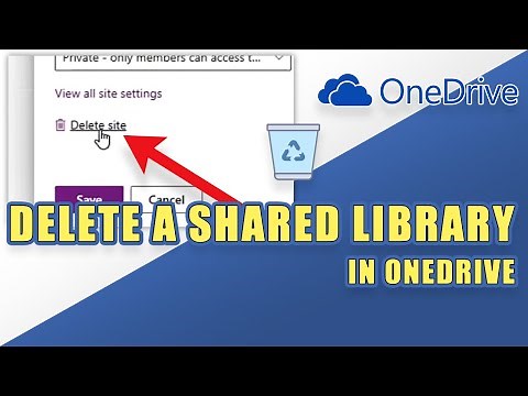OneDrive - How to DELETE a SHARED LIBRARY (in SharePoint)