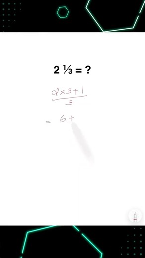 How to convert mixed fraction into improper fraction? # #math #brainteaser