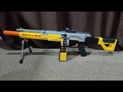 3D Printed NERF LMG Firing Demo (hell yeah)