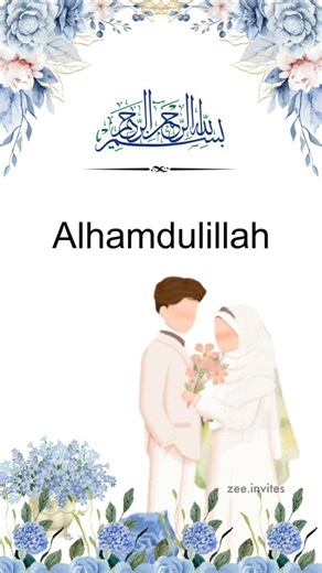 Zee Invites on Instagram: "Comment your Nikah Date 👉🏻😍 . . . . Follow for more invitations @zee.invites✨ . . . . Msg me on Whatsapp for more details 📩💙 [Save the Date, Wedding Invitations, Functions, Birthday, Bride to be, Baby shower, Invitation Cards,etc..] . . . . . . . . . . #weddingday #explorepage #reels #invitation #savethedate"