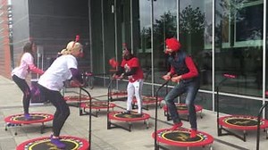 Throwback Thursday! Red Nose Day! Red noses, red faces and whole lot of twerking going on 😂 Hats off to these lads for giving it a go! 🐸💪 | Boogie Bounce Xtreme Official