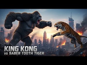 King Kong Vs Saber Tooth Tiger : The Ultimate City-Destroying Showdown