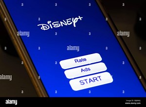 Disney plus app on the smartphone. Subscription video on-demand streaming service, app for kids, children Stock Photo - Alamy