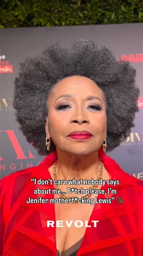 REVOLT on Instagram: "I know that’s right! The unbothered queen has spoken 👏🏾😂 @jeniferlewisforreal attended @thedivafoundation gala, where she told REVOLT that living in her truth has allowed her to be free."