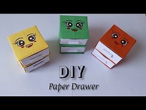 How To Make A Paper Drawer Box /DIY Cute Mini Drawer/Paper Storage Box/Origami Box