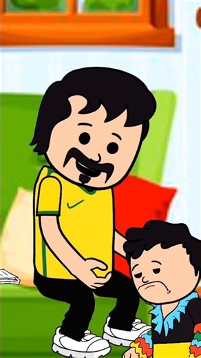 Papa Ka Pyar 🤗#cartoon #comedyshorts