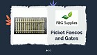 Picket Garden Fence Panels 2 x 1.8m (6ft) Long  hand built using treated wood  | eBay UK