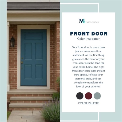 Front Door Color Palette – Sherwin Williams Exterior Paint Colors for Classic Homes - Etsy
