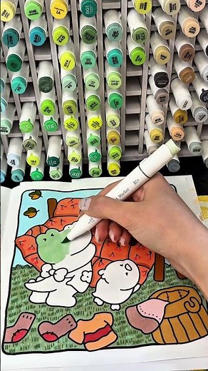 Cute Crocodile Coloring Transformation ✨ #coloring #crocodile #cutecrocodile #cozycoloring #ohuhu