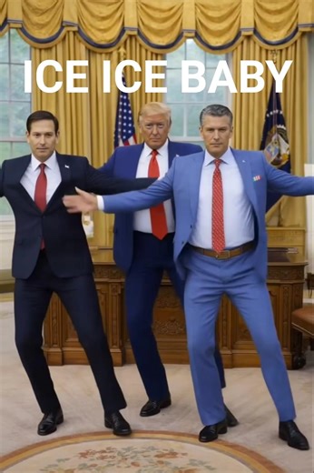 Donald Trump, Marco and Pete Jammin to ICE ICE BABY 👀🤣🤪😂😅👍🇺🇸🇺🇸🇺🇸 #trumpdancing #vanillaice #maga
