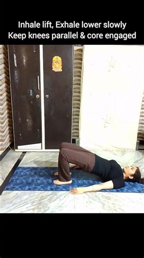 Beginner Friendly Bridge Pose सेतुबंधासन #shorts #ytshorts #yogashort #fitness