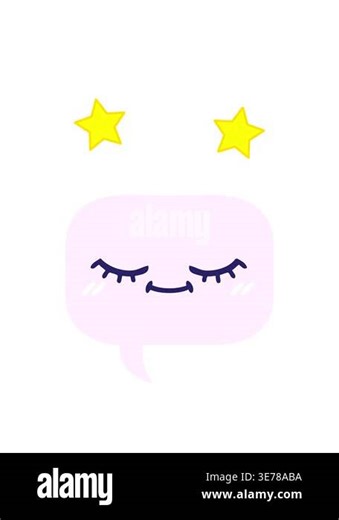 spinning stars animation of flat color retro cartoon of a speech bubble Stock Video Footage - Alamy