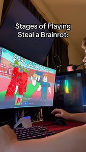 1.3M views · 5.4K reactions | Stages of Playing Steal a Brainrot #stealabrainrot #robloxmemes #roblox #gamingmemes #memes | Micdeess | Facebook