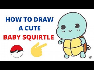 How to Draw Cute Baby Squirtle (EASY)!
