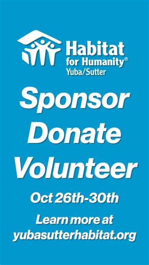 This October 26–30, Habitat for Humanity Yuba-Sutter will launch the Jimmy & Rosalynn Carter Rural Rally, a week-long community event right here in Marysville that will revitalize an entire block of Pine Street. Volunteers will transform one house into affordable housing and refresh every home on the block through cleanup, painting, and landscaping. This project isn’t grant-funded, it’s powered entirely by local sponsors, donors, and volunteers. Sponsors will receive recognition across event sig