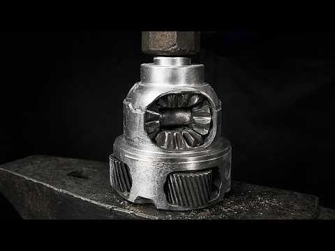 Forging a Damascus Knife from Differential Gears!