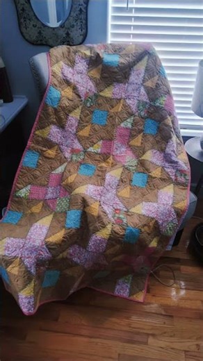 My latest quilt creation. I designed a cute rocket quilt.