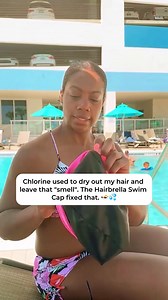 Chlorine Wrecks Hair. This Cap Fights Back. Pool days shouldn’t mean straw-like strands, breakage, or that stubborn chlorine stink that clings for days. Ordinary swim caps leak, letting harsh chemicals ruin your hair from root to tip. The Hairbrella Swim Cap changes the game. 💦 100% waterproof, no chlorine, no compromise 🎀 Satin lining, zero friction, zero frizz 📏 Adjustable seal, no tugging, no tight marks Keep your hair soft, healthy, and fresh, even after your longest swim. | Hairbrella
