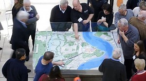 Scale-model of the planned multi-billion Paramount theme park