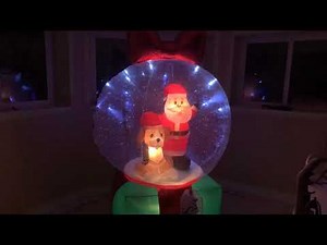 2020 Gemmy 6.5ft Airblown Santa & Beagle in Snowglobe REVIEW! (Finally)