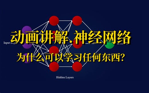 动画解析神经网络为什么可以学习？看计算机大佬如何通俗易懂的讲解神经网络底层逻辑原理！带你入门到实战！——（人工智能、深度学习、机器学习、机器学习算法、AI）