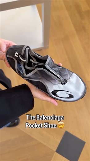 HYPEBEAST on Instagram: "In case of emergencies, this @balenciaga “pocket” sneaker literally zips down into a tiny pouch you can toss in your bag. It is currently the most practical creation we’ve seen on the runway this season. Video: Hypebeast"