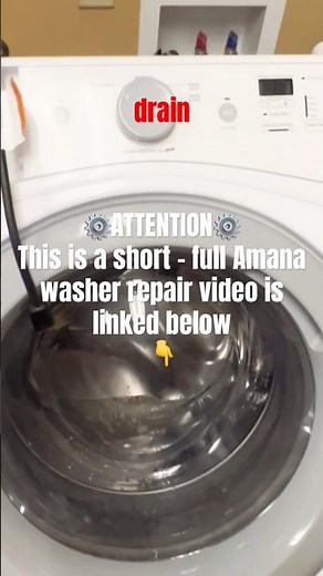 Hidden Drain Logic Explained | Amana Washer E1F9 Long Drain Error Case (Appliance Fix Lab Winnipeg)