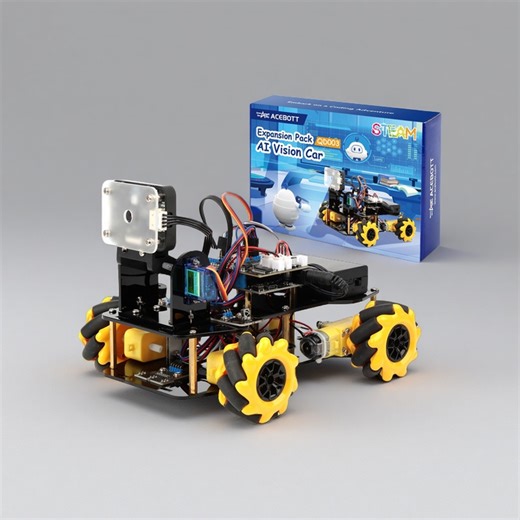 Smart Robot Car Kit Visual AI Recognition Tracking Learning Coding Remote Control DIY STEM Educational Robotics for Arduino