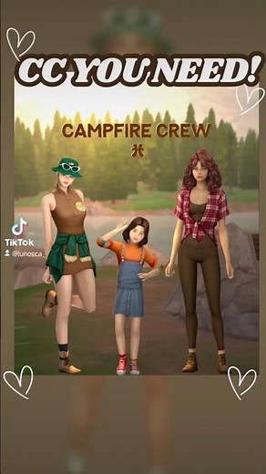 Sims 4 CC YOU NEED 🌲 Camping Crew Collection by HuiEn | Cozy Outdoor Fashion