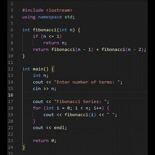 Learn Fibonacci Series in Just 1 Minute! 🚀 | C++ Recursion Tutorial