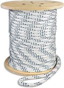 Premium Polyester Double Braid Cable Pulling Rope | Made in USA | Highest Strength | 1/2 inch x 300 feet