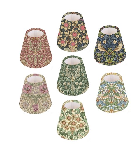 William Morris CANDLE Clip on SMALL Lampshade, Small Light Shade, Snakeshead Wine, Forest - Etsy UK