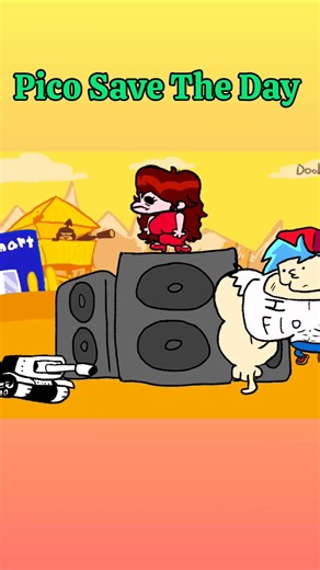 Pico Save The Day [FNF Animation] #fnf #fridaynightfunkin #shorts