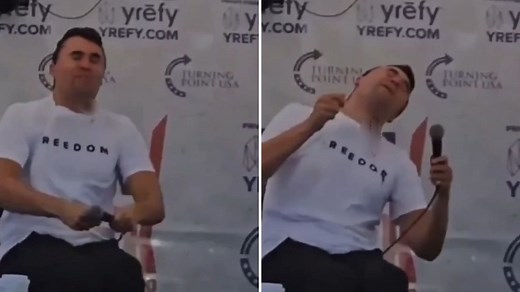 New Slow Motion Video Shows Bullet Ricocheting Off Charlie Kirk’s Bulletproof Vest & Into His Neck At Utah University Event