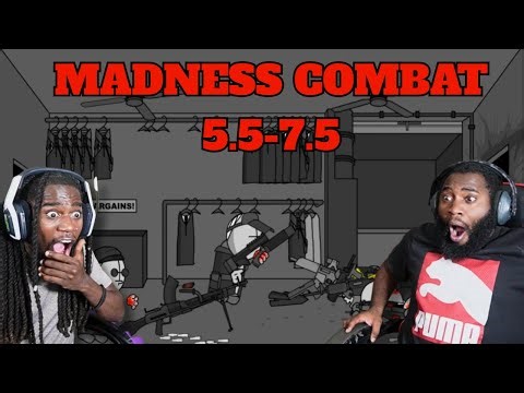 The Twins Go Crazy!! | Madness Combat 5.5-7.5 | SmokeCounty JK Reaction