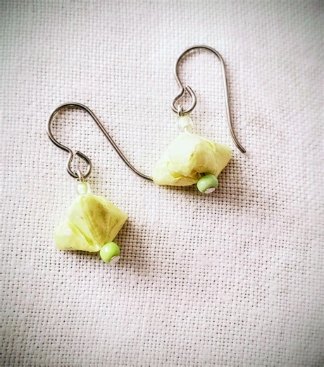 Handmade Modular Origami Paper Bead Earrings With Niobium Ear Wires - Etsy