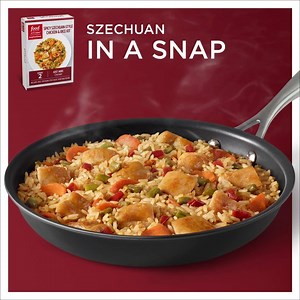 In minutes, make Spicy Szechuan-Style Chicken & Rice that tastes like it took all day. Find it in the boxed-dinner aisle. | Food Network Kitchen Inspirations